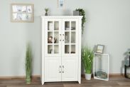 Vitrine Bibaor 03, Farbe: Eiche Weiß - 148 x 91 x 41 cm (H x B x T)