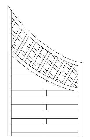 Zaunelement 02 -  aus Kiefernholz, kesseldruckimprägniert grün