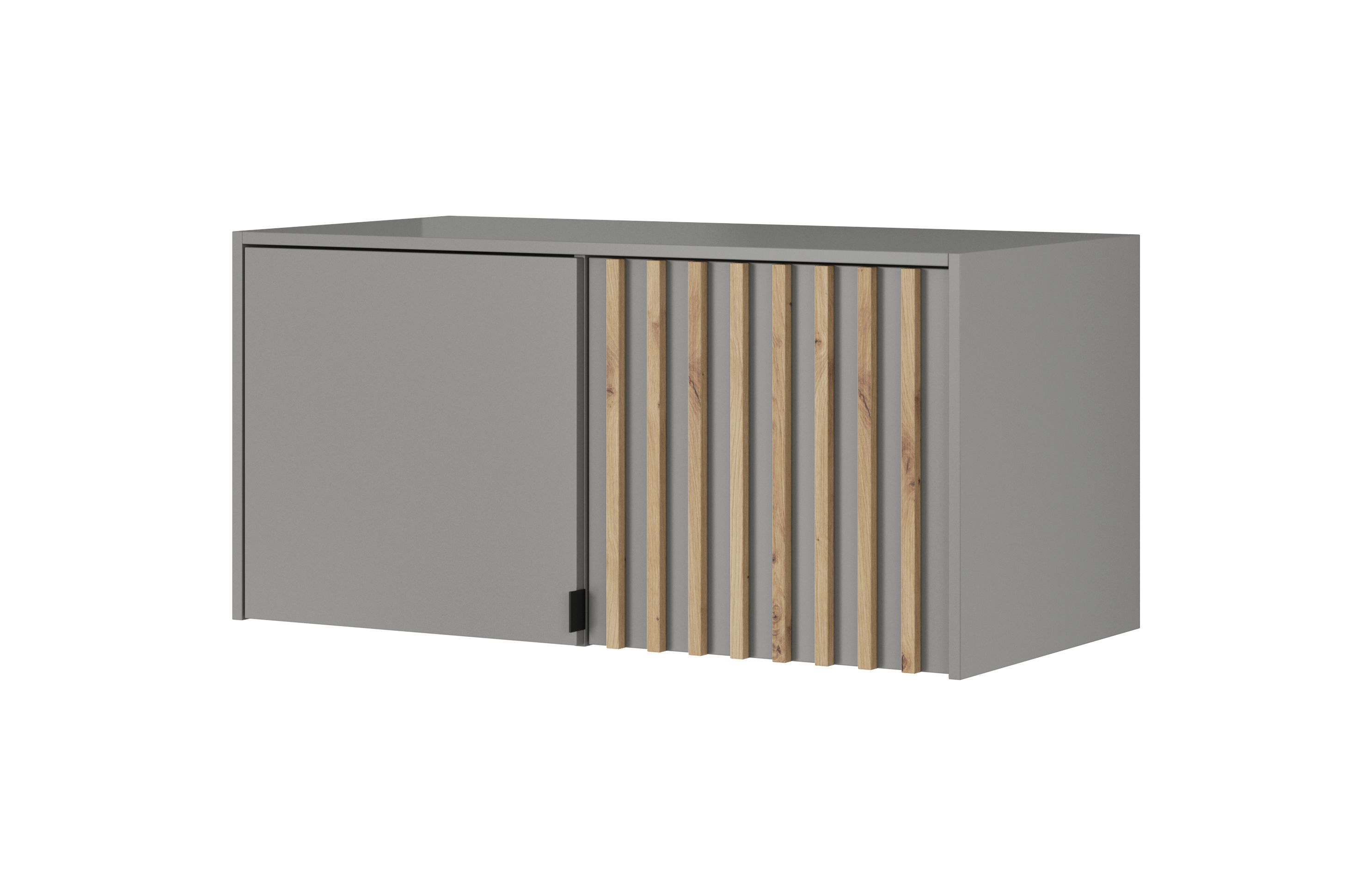 Aufsatz für Kleiderschrank Leeds 23 & 24, Farbe: Grau - Abmessungen: 50 x 105 x 51 cm (H x B x T)