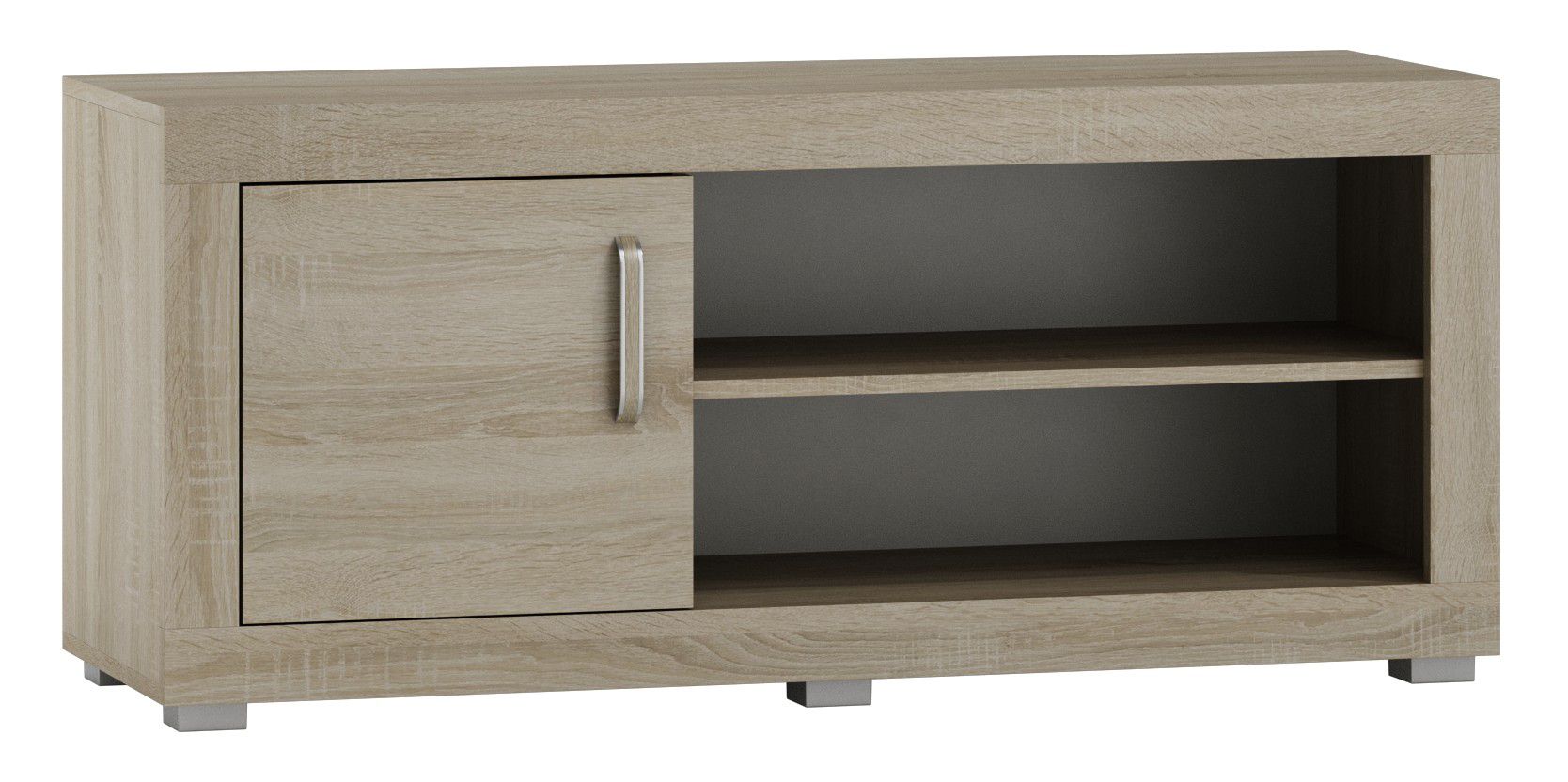 TV-Unterschrank Lorengau 15, Farbe: Sonoma Eiche - Abmessungen: 53 x 120 x 42 cm (H x B x T)