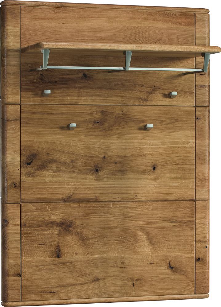 Garderobe Lencois 03, Farbe: Natur, Eiche massiv – 117 x 85 x 32 (H x B x T)