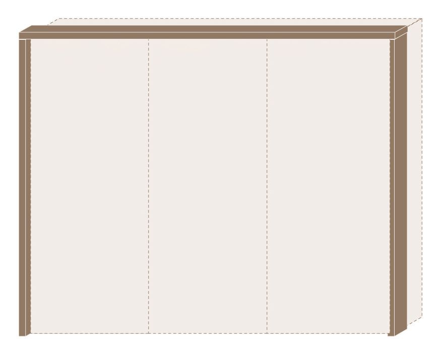 Rahmen für Schiebetürenschrank / Kleiderschrank Gataivai 07 und 08, Farbe: Walnuss