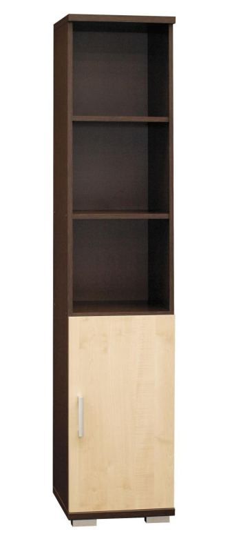 Regal Trelew 23, Farbe: Wenge / Ahorn - 193 x 40 x 41 cm (H x B x T)