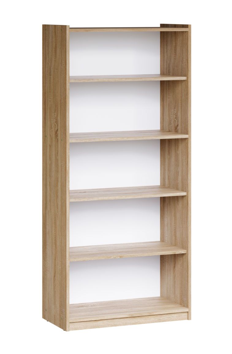 Bücherregal Cuarto 07, Farbe: Eiche Sonoma - 173 x 80 x 34 cm (H x B x T)