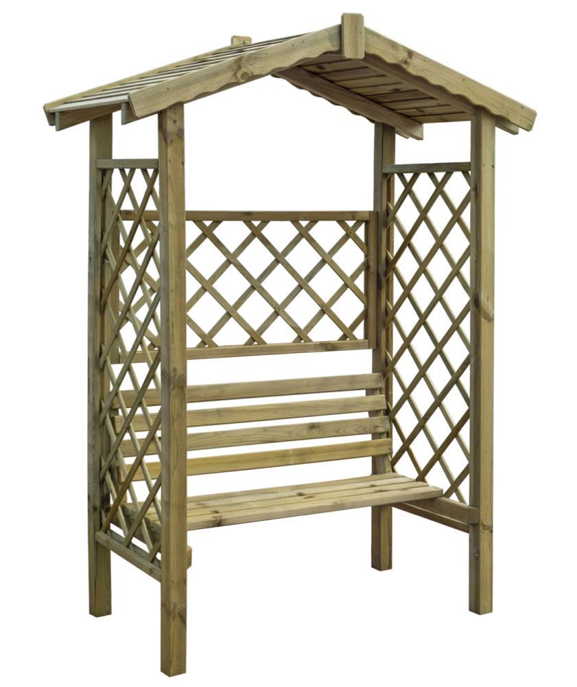 Pergola Arnika mit Sitzbank - Abmessung: 167 x 83 x 227 cm (B x T x H)