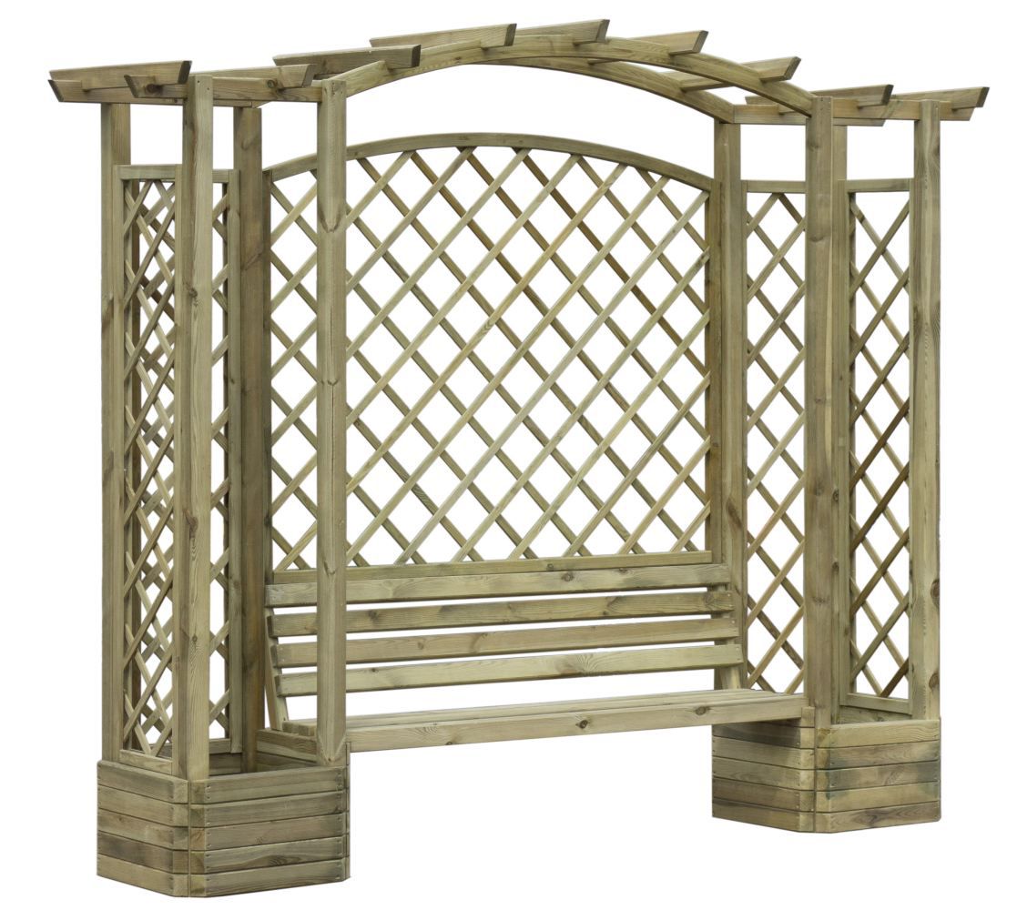 Pergola Amaryllis mit Sitzbank - Abmessung: 330 x 80 x 260 cm (B x T x H)