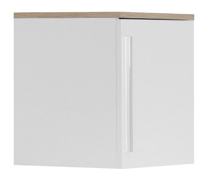 Aufsatz für Drehtürenschrank/ Kleiderschrank Burgos  02, Farbe: Eiche / Weiß - 45 x 40 x 38 cm (H x B x T)