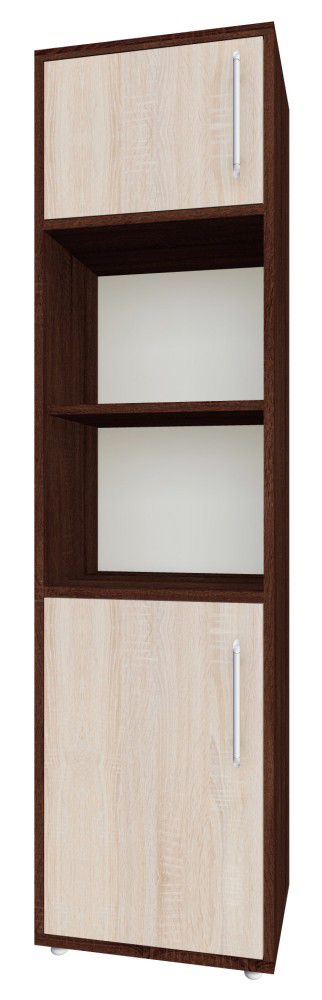 Schrank Curug 21, Farbe: Nuss / Ulme - Abmessungen: 188 x 50 x 34 cm (H x B x T)