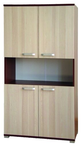 Schrank Cikupa 44, Farbe: Nuss / Ulme - Abmessungen: 160 x 90 x 40 cm (H x B x T)