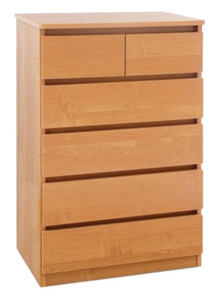 Kommode Kebumen 22, Farbe: Erle - Abmessungen: 102 x 65 x 42 cm (H x B x T)