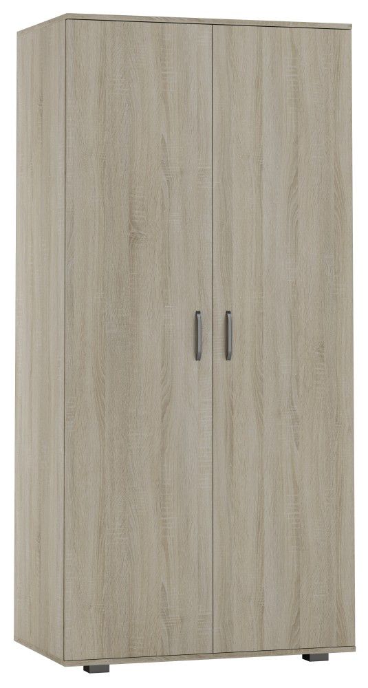 Drehtürenschrank / Kleiderschrank Ciomas 24, Farbe: Sonoma Eiche - Abmessungen: 190 x 90 x 55 cm (H x B x T)