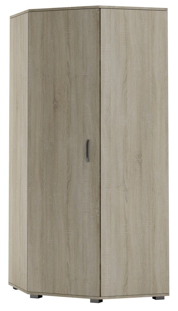 Drehtürenschrank / Eckkleiderschrank Ciomas 07, Farbe: Sonoma Eiche - Abmessungen: 190 x 85 x 85 cm (H x B x T)