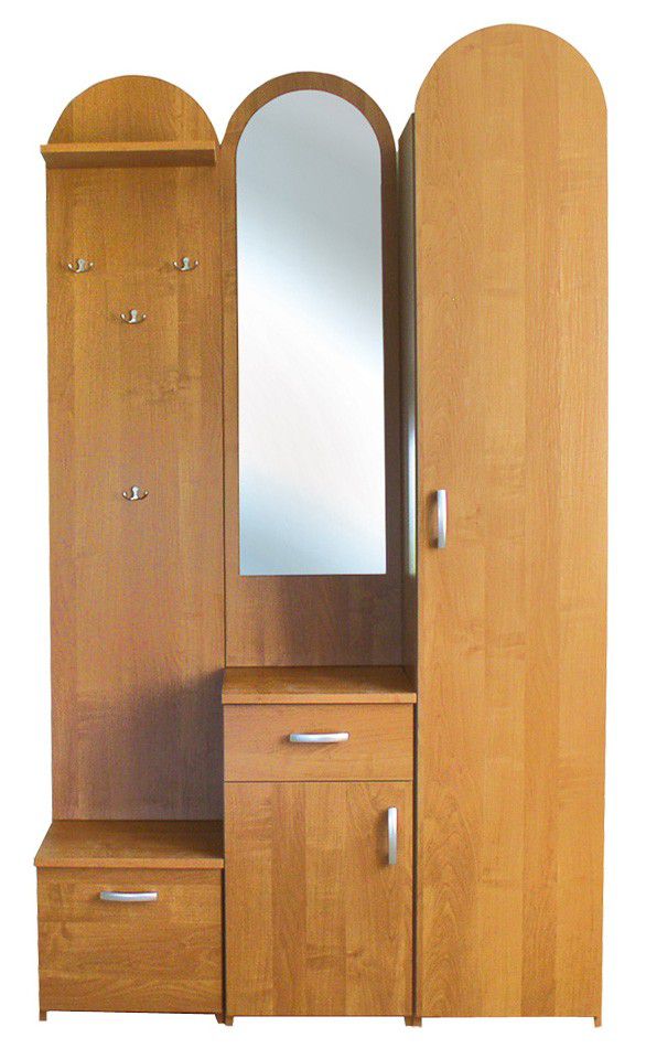 Garderobe Paseh 10, Farbe: Erle - Abmessungen: 200 x 120 x 40 cm (H x B x T)