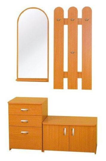 Garderobe Paseh 13, Farbe: Erle - Abmessungen: 200 x 125 x 38 cm (H x B x T)