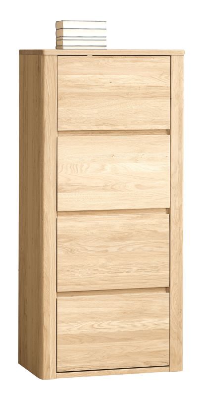 Kommode / Sideboard Jussara 14, Farbe: Hellbraun, Eiche teilmassiv – 150 x  69 x 42 cm (H x B x T)