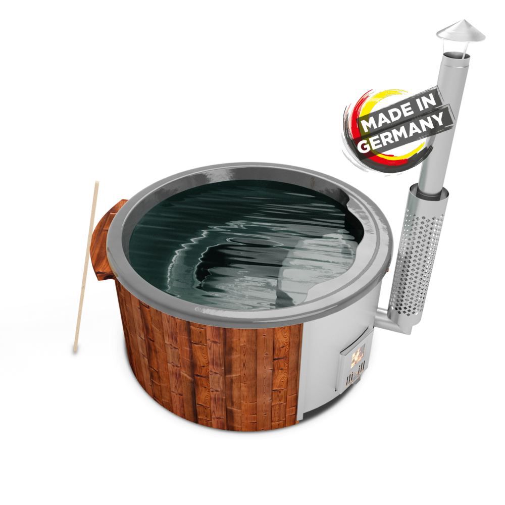 Hot Tub 03 aus Thermoholz, Wanne: Anthrazit, Innendurchmesser: 180 cm