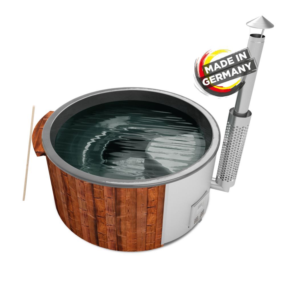 Hot Tub 03 aus Thermoholz, Wanne: Anthrazit, Innendurchmesser: 200 cm