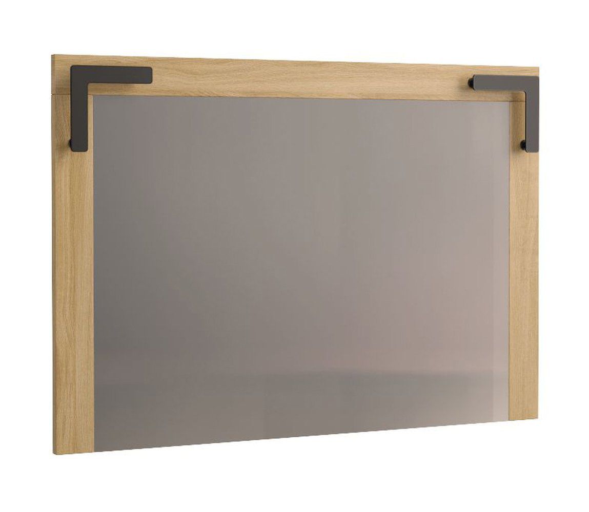 Spiegel Kastav 42, Farbe: Eiche / Schwarz - 70 x 100 x 4 cm (H x B x T)