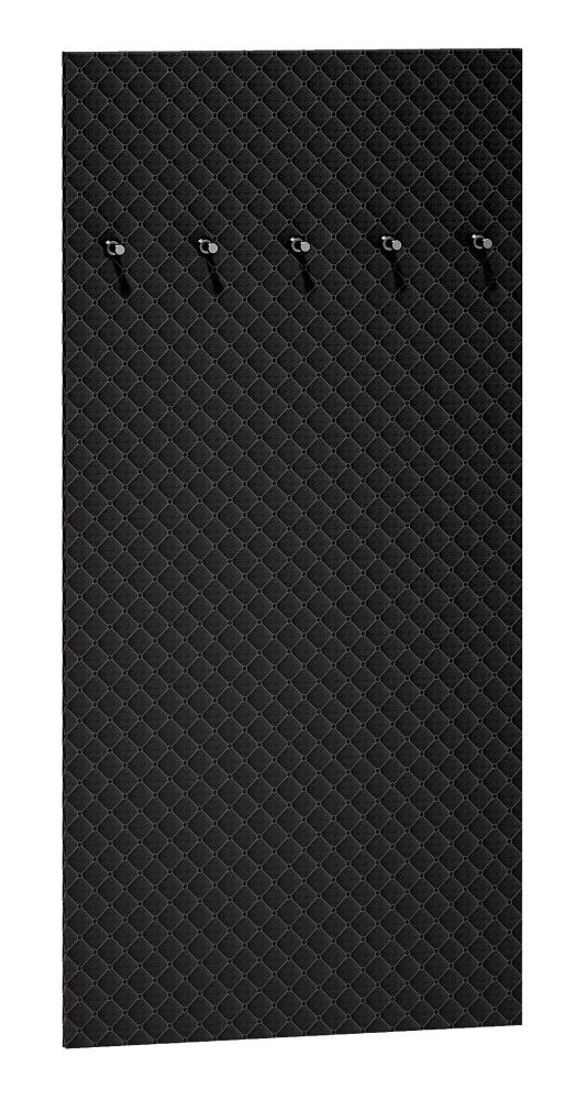 Garderobe Pandrup 06, Farbe: Schwarz - Abmessungen: 145 x 70 x 3 cm (H x B x T)