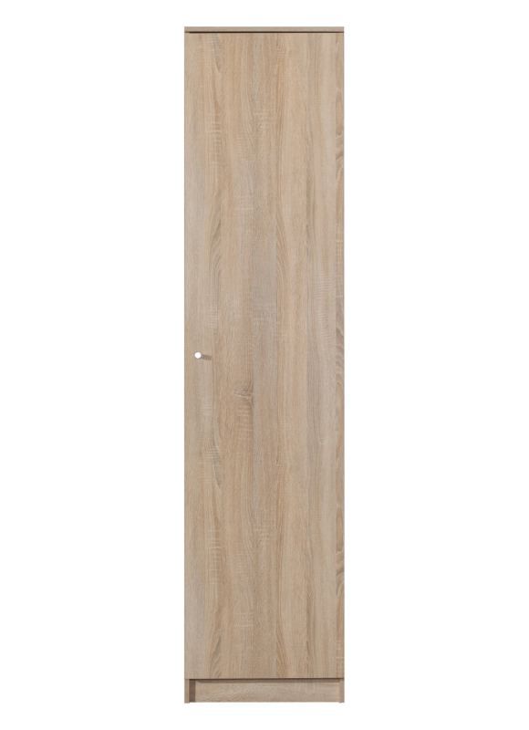 Drehtürenschrank / Kleiderschrank "Lennik" 05, Farbe: Eiche Sonoma - Abmessungen: 213 x 50 x 59 cm (H x B x T)