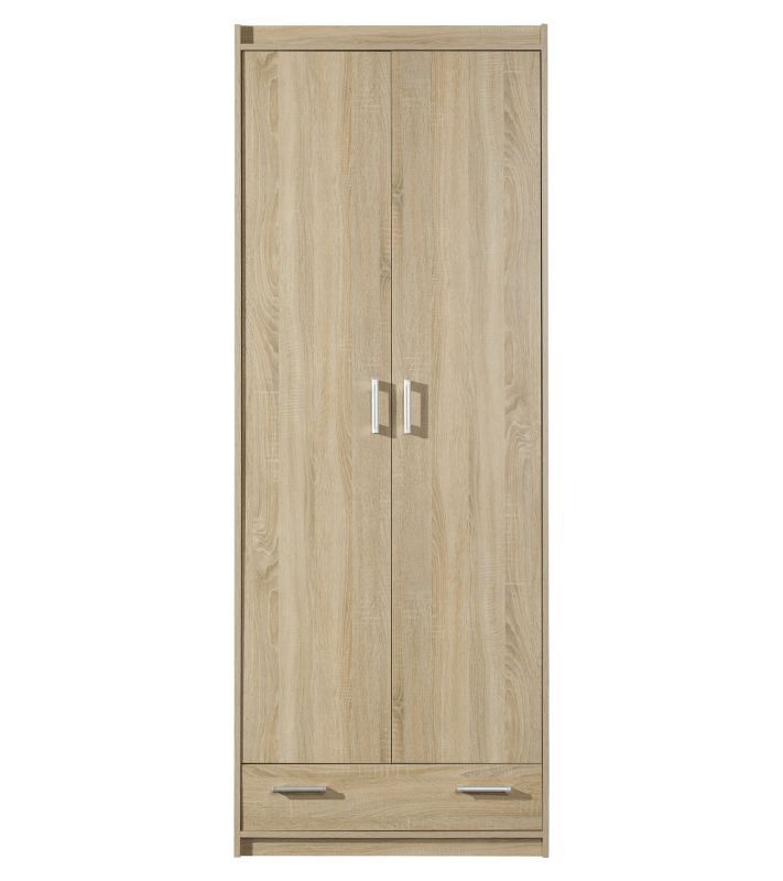 Drehtürenschrank "Kontich" 04, Farbe: Eiche Sonoma - Abmessungen: 212 x 80 x 50 cm (H x B x T)