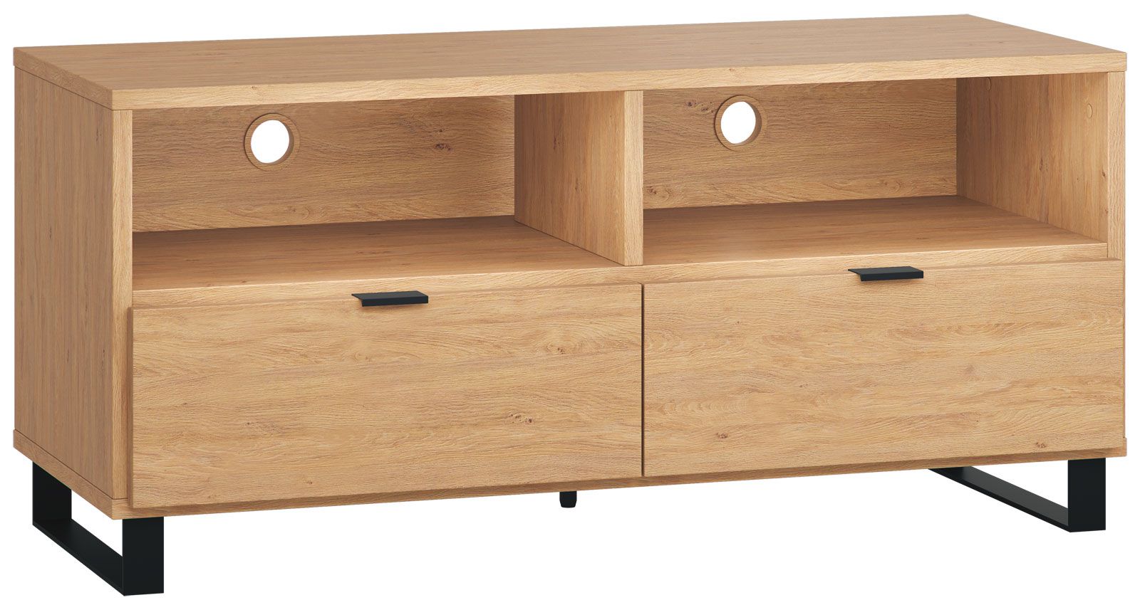 TV-Unterschrank Patitas 10, Farbe: Eiche - Abmessungen: 56 x 120 x 47 cm (H x B x T)