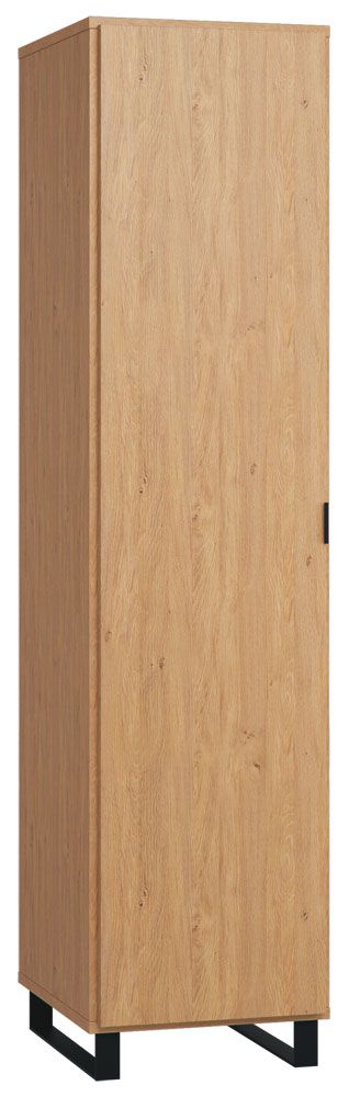 Drehtürenschrank / Kleiderschrank Patitas 12, Farbe: Eiche - Abmessungen: 195 x 47 x 57 cm (H x B x T)