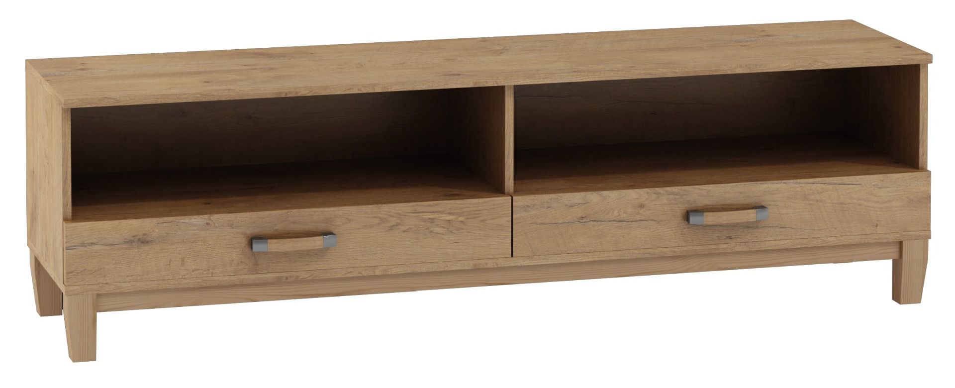 TV-Unterschrank Alotau 08, Farbe: Eiche - Abmessungen: 46 x 160 x 40 cm (H x B x T)