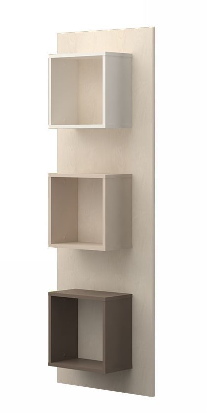 Jugendzimmer - Wandregal Matthias 05, Farbe: Creme / Cappuccino - Abmessungen: 172 x 58 x 22 cm (H x B x T)