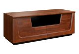 TV-Unterschrank "Lopar" 14, Farbe: Nuss / Schwarz, teilmassiv - Abmessungen: 46 x 121 x 51 cm (H x B x T)