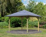 Quadratischer Pavillon, Farbe Natur KDI, Abmessung: 271 x 271 cm (L x B), Grundfläche: 7,34 m²