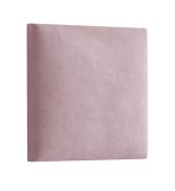 Polsterpaneele, 10er Set, Farbe: Rosa, Bezug: Velour, Maße: 30 x 30 cm