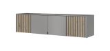 Aufsatz für Kleiderschrank Leeds 19 & 20, Farbe: Grau - Abmessungen: 50 x 205 x 51 cm (H x B x T)