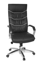 Ergonomischer Drehstuhl XXL Apolo 30, Farbe: Schwarz / Chrom, mit super bequemen Soft-Air Formpolstern