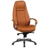 Ergonomischer Chefsessel Apolo 68, Farbe: Schwarz / Chrom, mit üppiger Polsterung