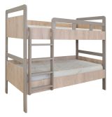 Kinderbett / Etagenbett Koa 14, Farbe: Eiche / Beige - Liegefläche: 90 x 200 cm (B x L)