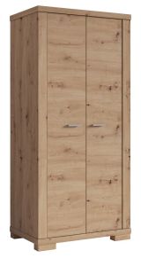 Drehtürenschrank / Kleiderschrank "Temerin" 13, Farbe: Eiche Rustikal - Abmessungen: 195 x 90 x 58 cm (H x B x T)