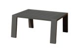 Gartenloungetisch Neapel aus pulverbeschichtetem Aluminium, Farbe: anthrazit, 530 x 530 x 280 mm, Platte aus Aluminium Latten, standfest und robust