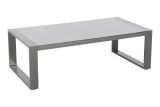 Gartenloungetisch Toledo aus Aluminium - Farbe: graualuminium, 1280 x 650 x 410 mm, edle Optik, Tischplatte aus 5 mm starkem gehärtetem Glas