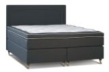 Boxspringbett SERAM, Box: Bonellfederkern, Matratze: 7 Zonen - Taschenfederkern, Topper: Schaumstoff -  Abmessung: 105 x 200 cm