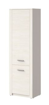 Schrank Schleie 01, Farbe: Kiefer Weiß - Abmessungen: 191 x 59 x 40 cm (H x B x T)