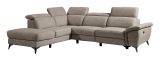 Ecksofa Luanda 83, Farbe: Beige - Abmessungen: 270 x 220 cm (B x T) - Ottomane: Links