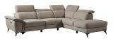 Ecksofa Luanda 84, Farbe: Beige - Abmessungen: 270 x 220 cm (B x T) - Ottomane: Rechts