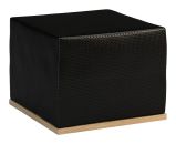 Hocker "Lipik" 33, Farbe: Schwarz, teilmassiv - Abmessungen: 38 x 50 x 50 cm (H x B x T)