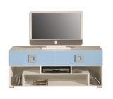 Jugendzimmer TV Unterschrank Namur 11, Farbe: Blau / Beige - Abmessungen: 53 x 125 x 52 cm (H x B x T)